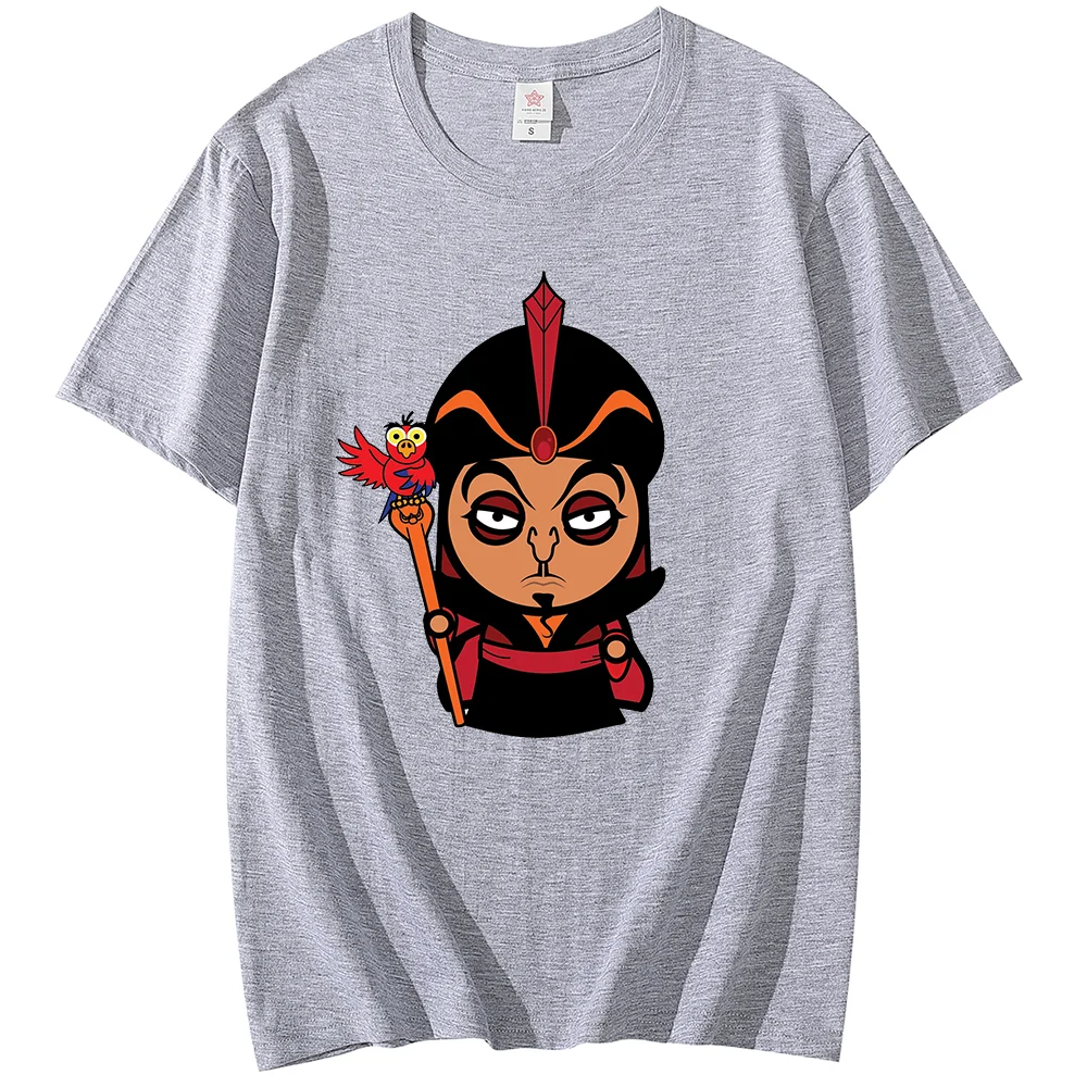 Disney Aladdin Jafar print T-shirt Leisure Sports Street Harajuku Couple Student T-shirt