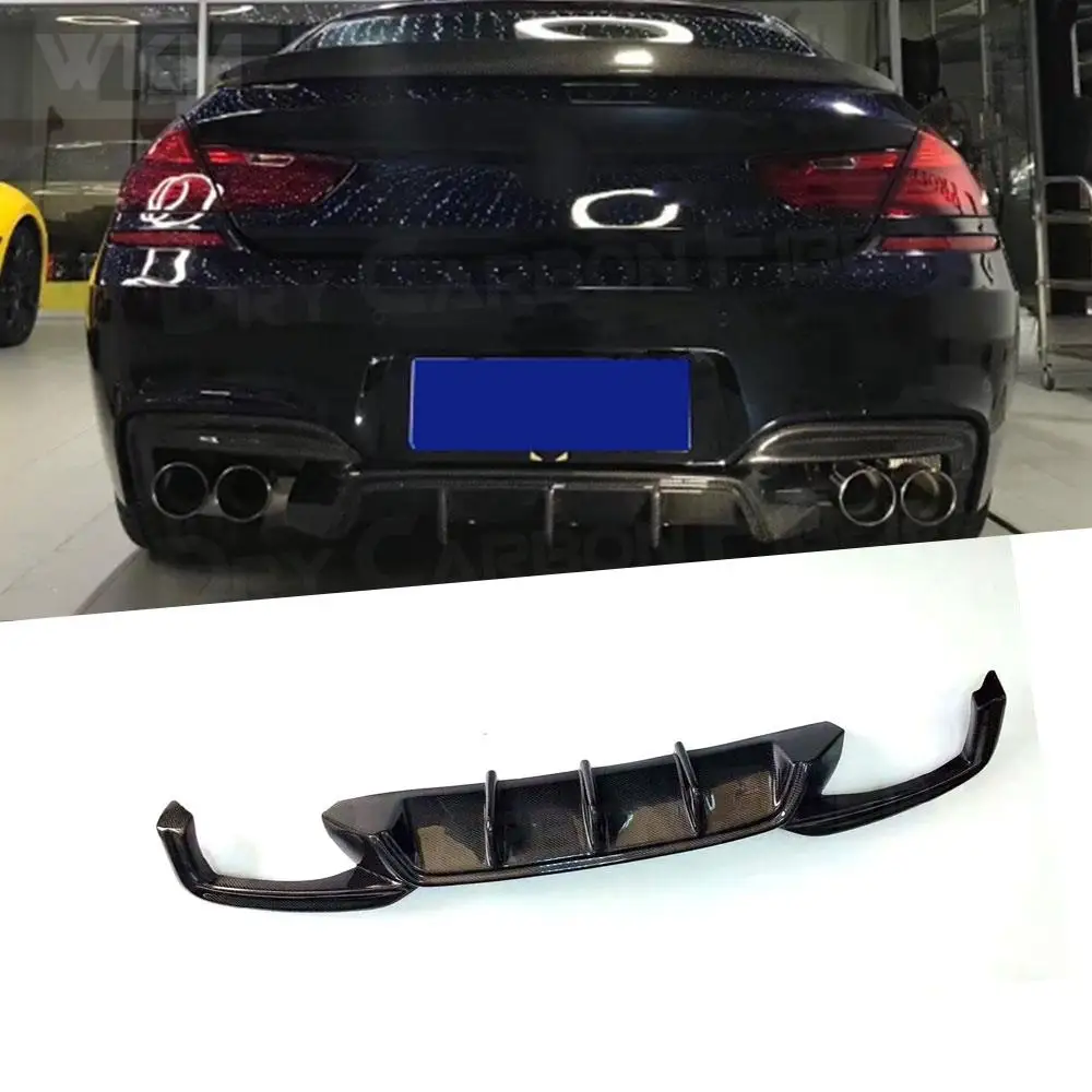 

Carbon Fiber / FRP Rear Lip Diffuser Spoiler for BMW 6 Series F06 F12 F13 M Sport 2012-2016 Fins Shark Style Car Bumper Guard