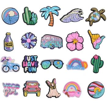 سحر أحذية السفر الصيفية للكروكس ، الملحقات ، القباقيب ، الشرائح الفقاعية ، زخرفة الأحذية ديي ، دبوس مشبك ، هدايا الحزب