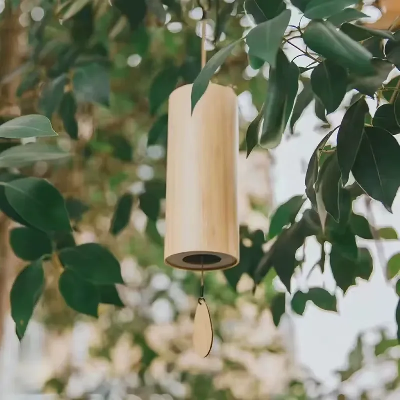 Handmade Bamboo Wind Chimes Sound Therapy Bells Spiritual Healing Meditation Instruments Natural Home Decor Gift