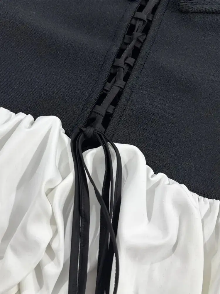 جديد وصول المرأة مثير معطلة الكتف المرقعة Bodycon فستان طويل ثوب مسائي كوكتيل حفلة التعادل الجبهة الدانتيل يصل تصميم الماس #5