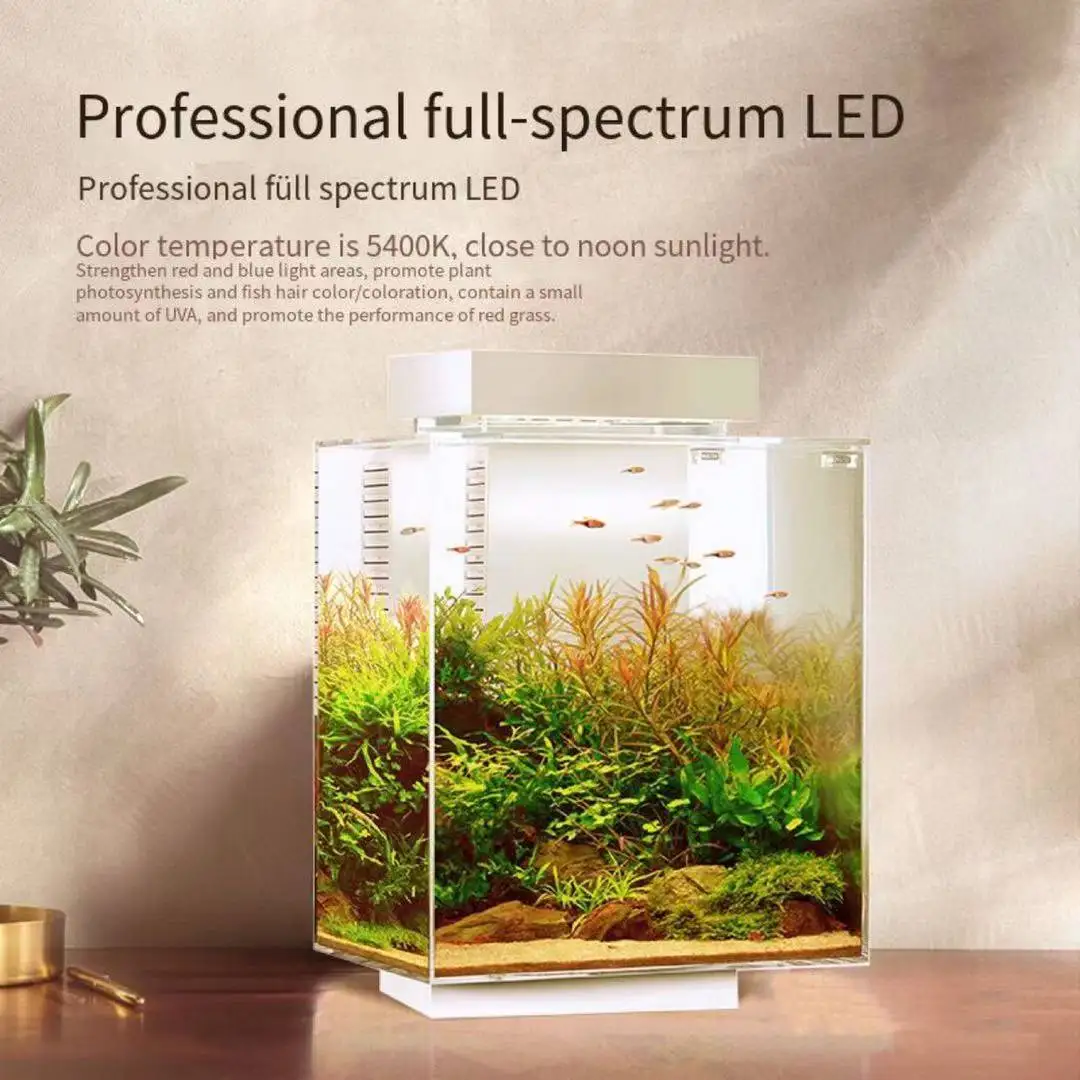 Aquarium desktop small smart fish tank creative landscaping home mini goldfish tank air tank aquarium accessories  4.5-12V