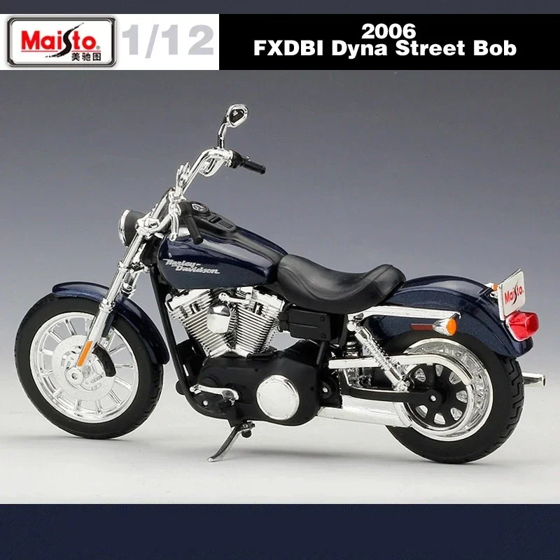 Maisto 1:12 2006 Harley FXDBI Dyna Street Bob Alloy Motorcycle Model Simulation Metal Toy Street Motorcycle Model Childrens Gift