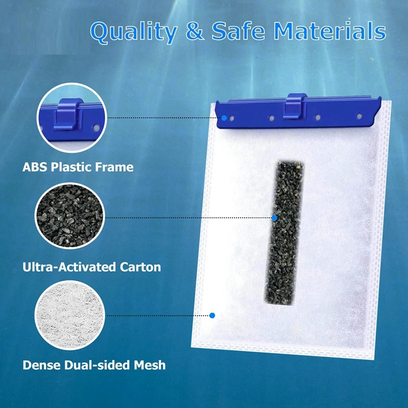 خرطوشة فلتر كبيرة بديلة لمرشحات Tetra Whisper Bio-Bag Cartridges لـ Tetra Reptofilter سهلة التركيب 6 عبوات