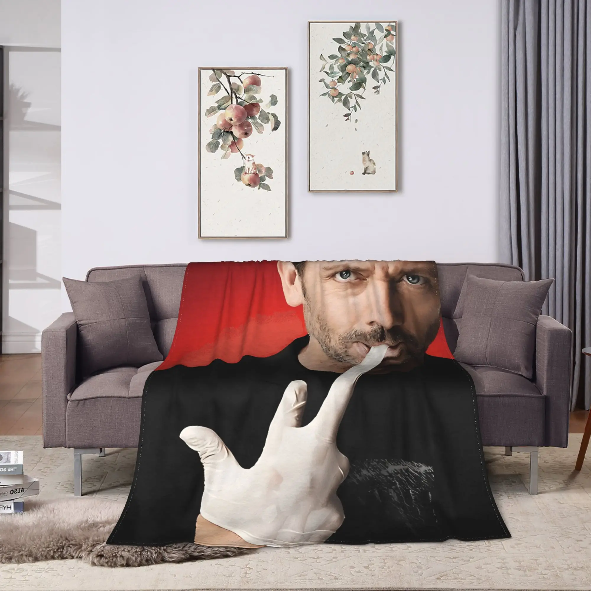 Dr Gregory House Blanket  Decorative Flannel Throw Blanket For Couch Chair Super Warm Customized Quality Bedspread