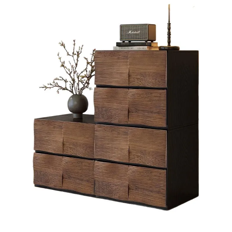 Französische Vintage-Kommode aus Massivholz, Wohnzimmer-Wandschrank, Vintage-Stil