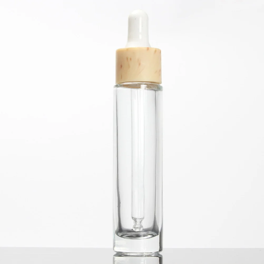 2 個 30 ミリリットルガラススポイトボトルエッセンシャルオイルボトルゴムヘッド付きローション筋肉緩和オイル詰め替え可能ポータブル