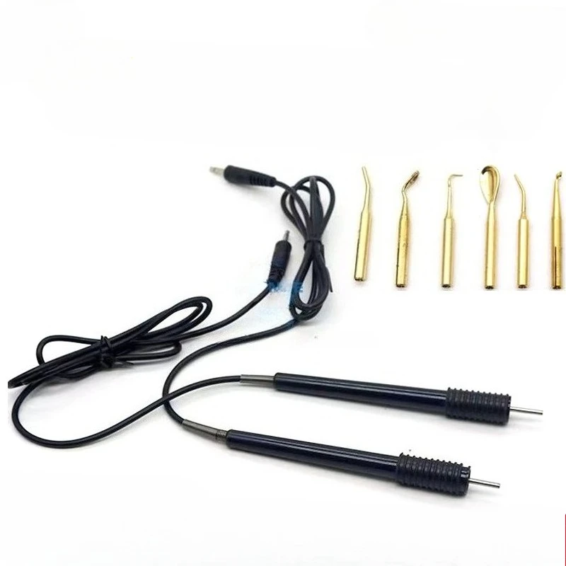 Sjk Double Pen Electric Wax Knife, Technician Electric Crayon, Adjustable Temperature Heating Pen Electric Wax Spoon Accessories