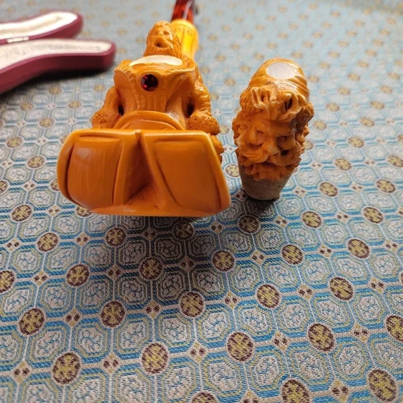 Dual-purpose conversion pipe, conversion cigarette holder, Turkish Shiyuan hand-carved