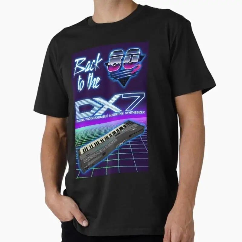 DX7 Synthesizer FM 80's Back to the 80s synt T Shirt Made USA AUS M 2XL