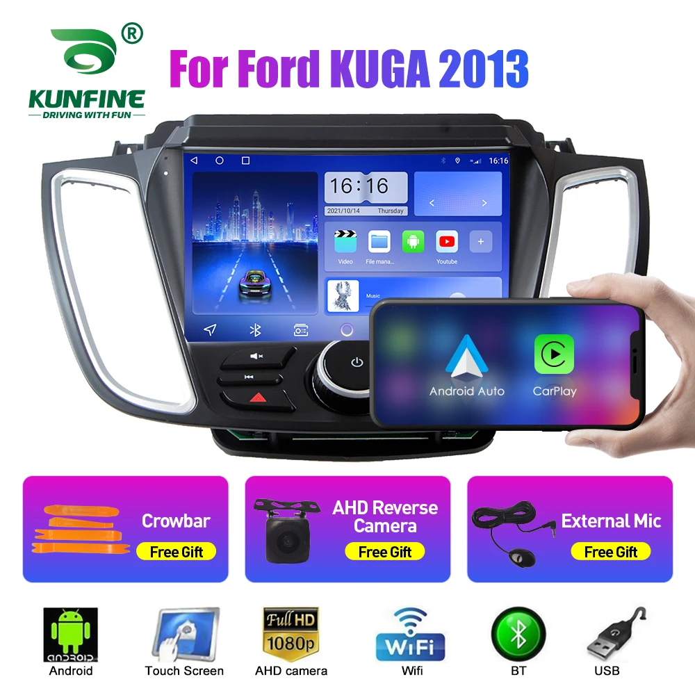 

Автомобильный радиоприемник для Ford KUGA 2013, 2Din, Android, восьмиядерный автомобильный стерео DVD, GPS-навигатор, плеер, мультимедиа, Android, авто Carplay