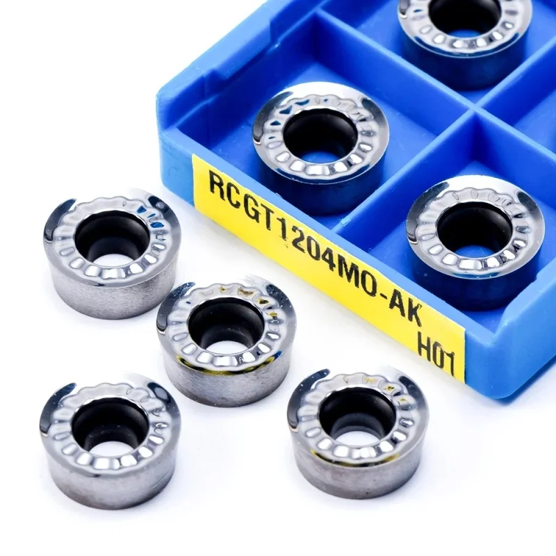 RCGT1204MO AK H01 Токарная вставка из алюминиевого сплава RCGT Оригинальный карбидный токарный станок с ЧПУ из алюминия RCGT 1204 Токарный инструмент Высокое качество