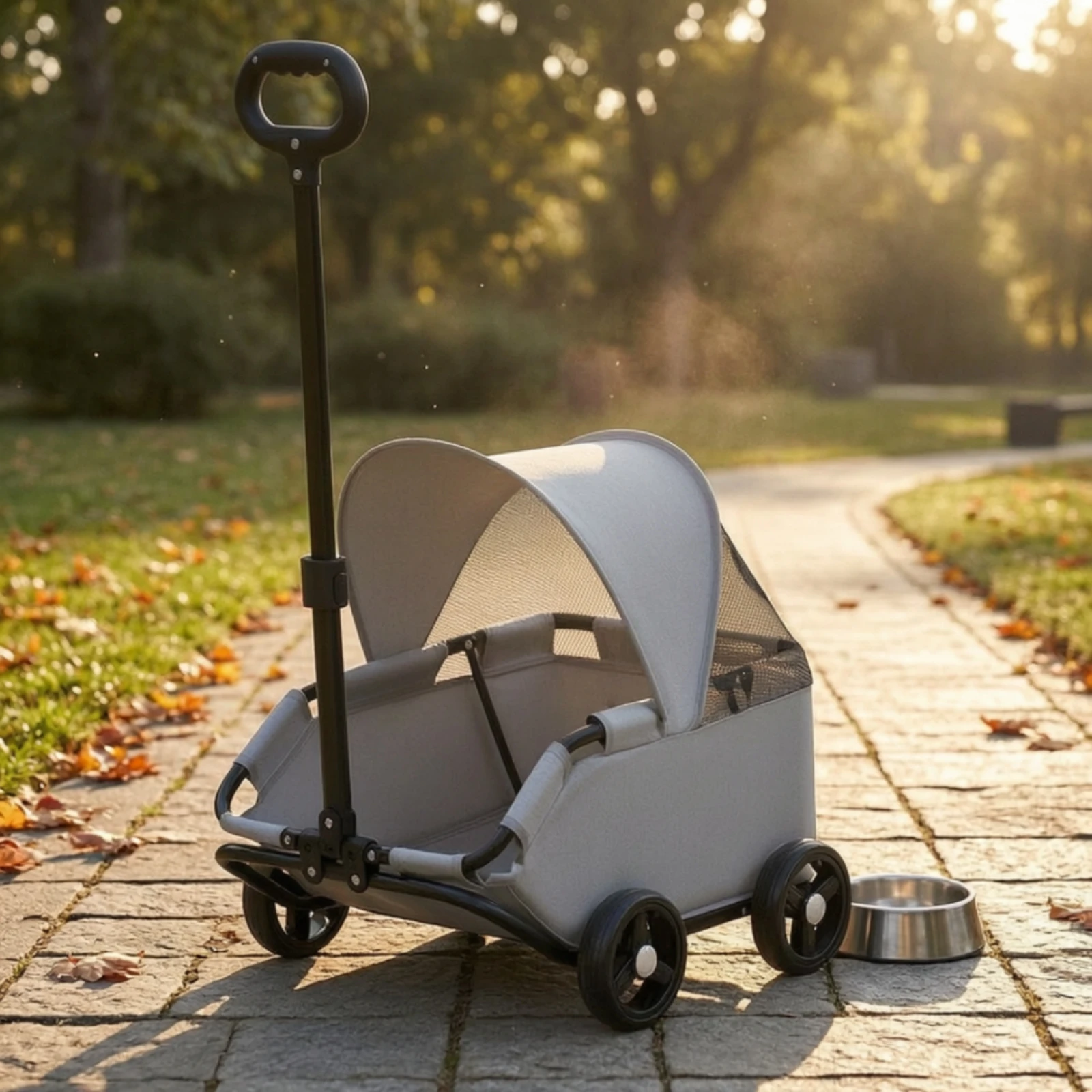 Pet Stroller with Telescopic Handle Folding Foldable Pet Stroller Sturdy Sturdy for Small Dogs, Outdoor Walks, Travel