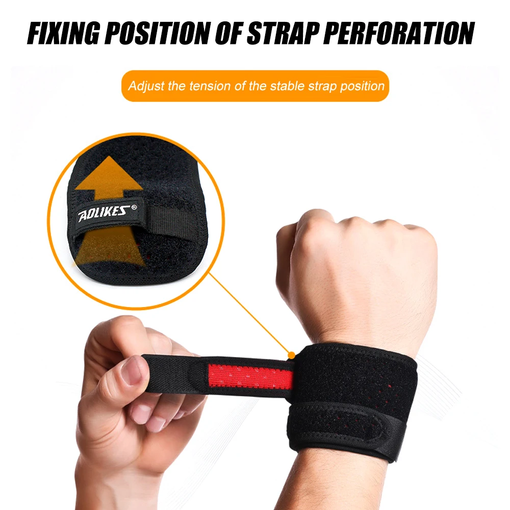 1PC Sport Wristband Adjustable Sport Wrist Brace Injury Wrap Bandage Support Gym Strap Compression Wrist Guard Fitness Protector