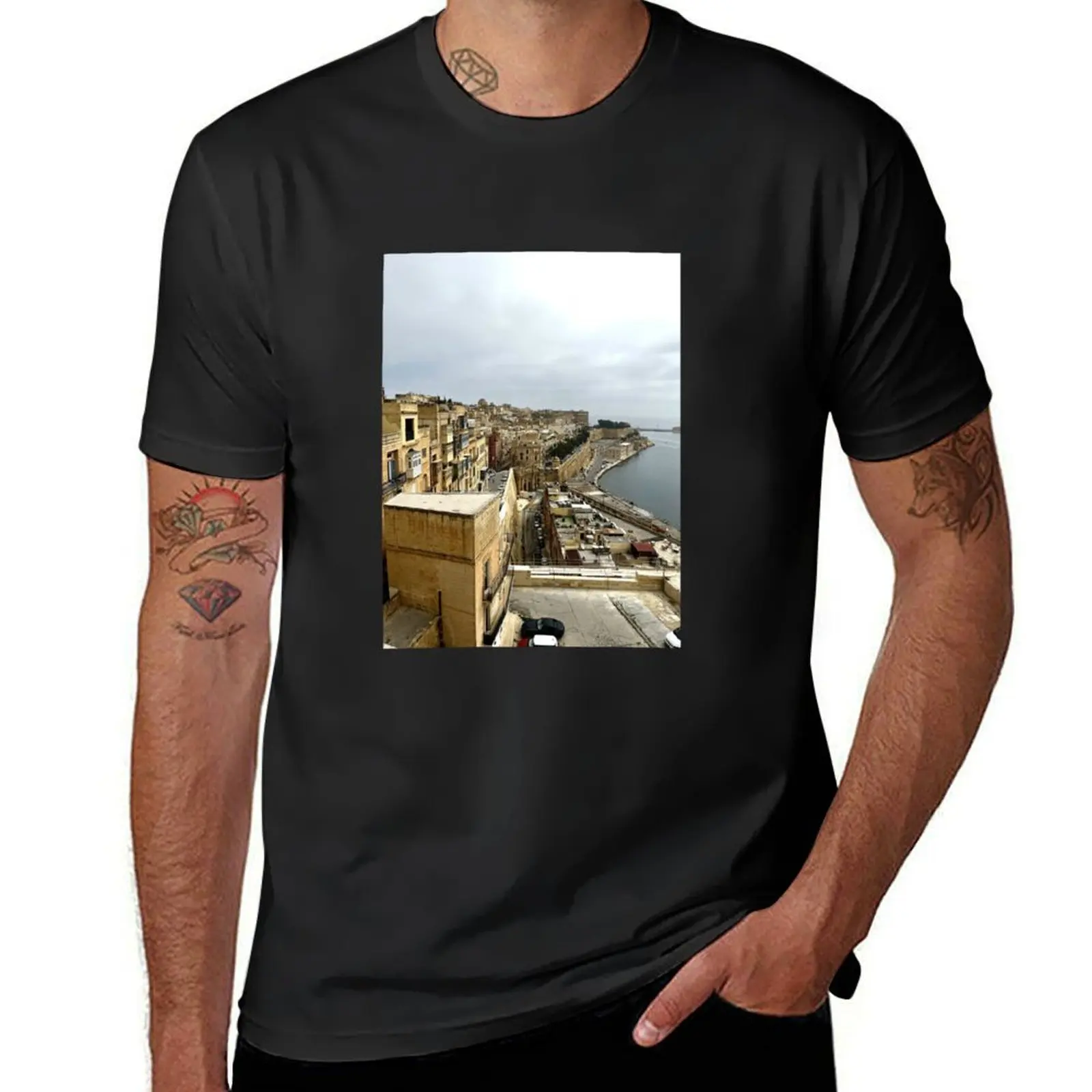 Malta photo aesthetic views T-Shirt Short sleeve tee new edition fitted t shirts for men