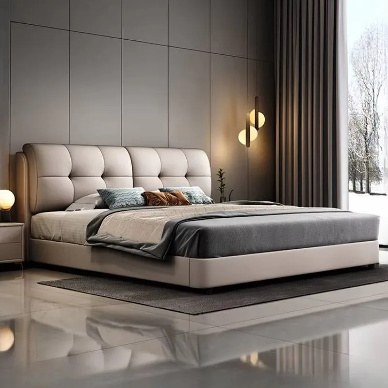European Storage Double Bed Storage Modern Unique Wood Nightstands Luxury Beds Bedroom Platform Cama De Casal Home Furniture