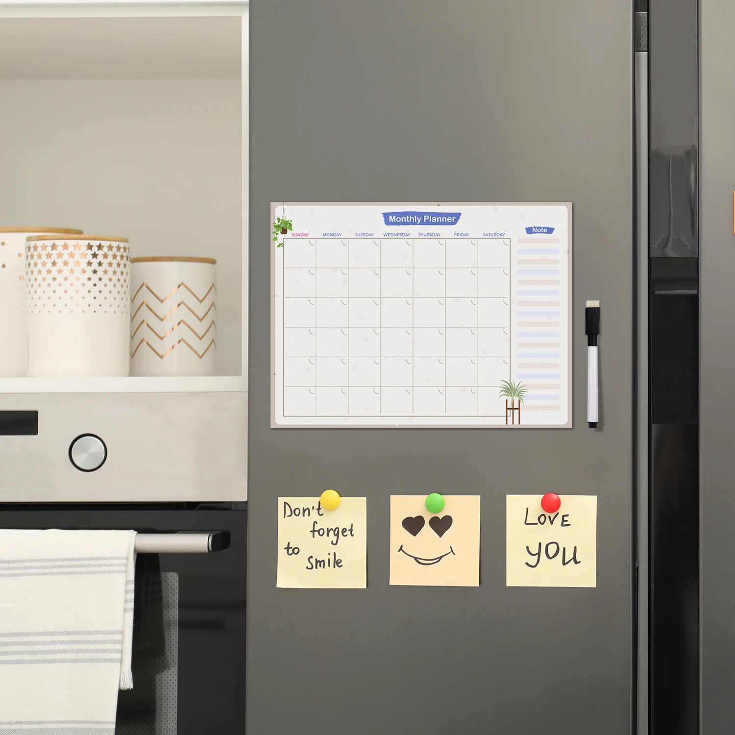 Soft Magnetic Fridge Whiteboard Sticker, Erasable Weekly Plan Schedule Calendar Memo Board, Reusable Refrigerator Magnet Message