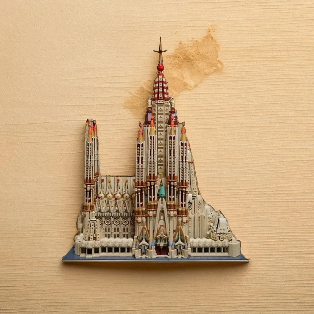 10045pcs MOC Sagrada Familia Model Toy Building Blocks Construction Christmas Gifts Brick Creative Birthday Education Kids Idea