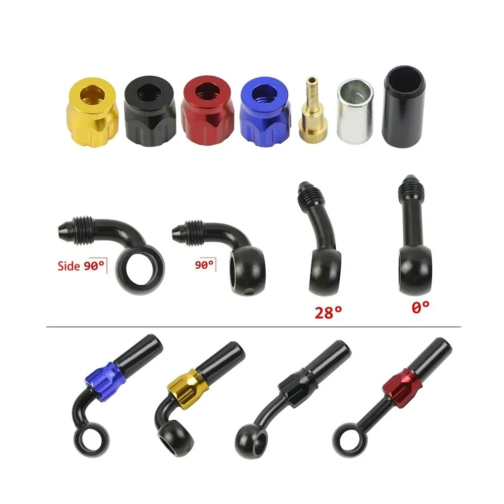 AN3 10mm Stainless Steel Banjo Brake Hose End Adapter Universal All Models Motorcycle Dirt Bike Cafe Racer 0 28 90 Side90 Degree