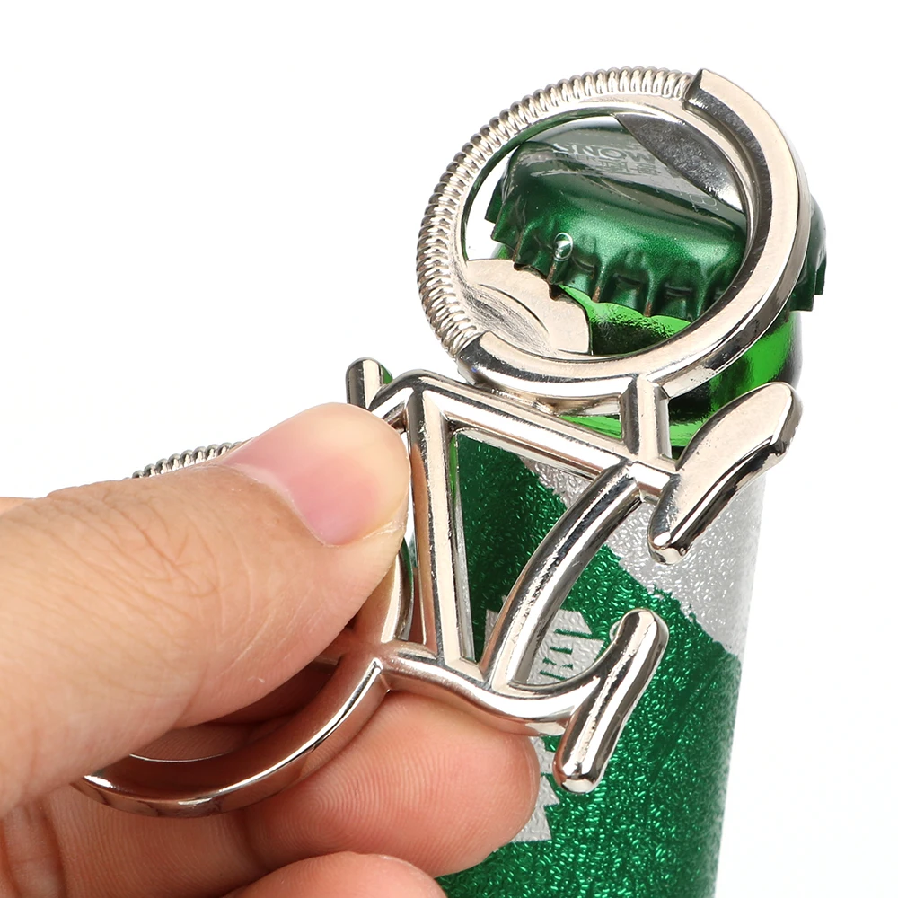 Key Chain Gift for Bicycle Lover Zinc Alloy Keychain Bottle Opener Keyring Beer Soda Bottle Opener Bike Shape Kitchen Gadget