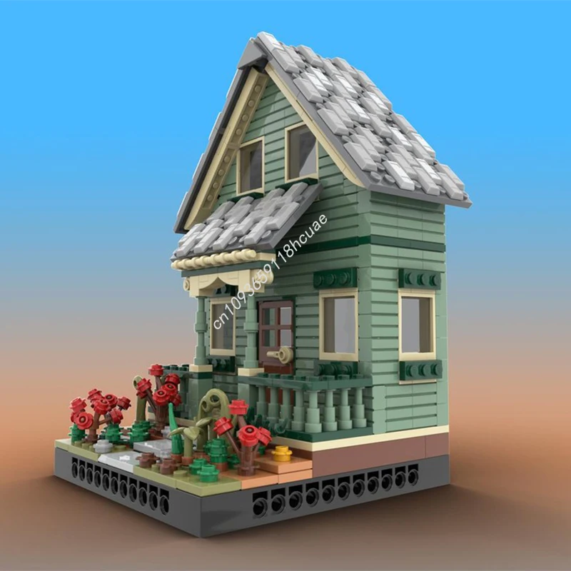 506 pezzi MOC Suburban Home 4 edifici modulari assemblare blocchi educativi compleanno regalo di giocattoli di Natale