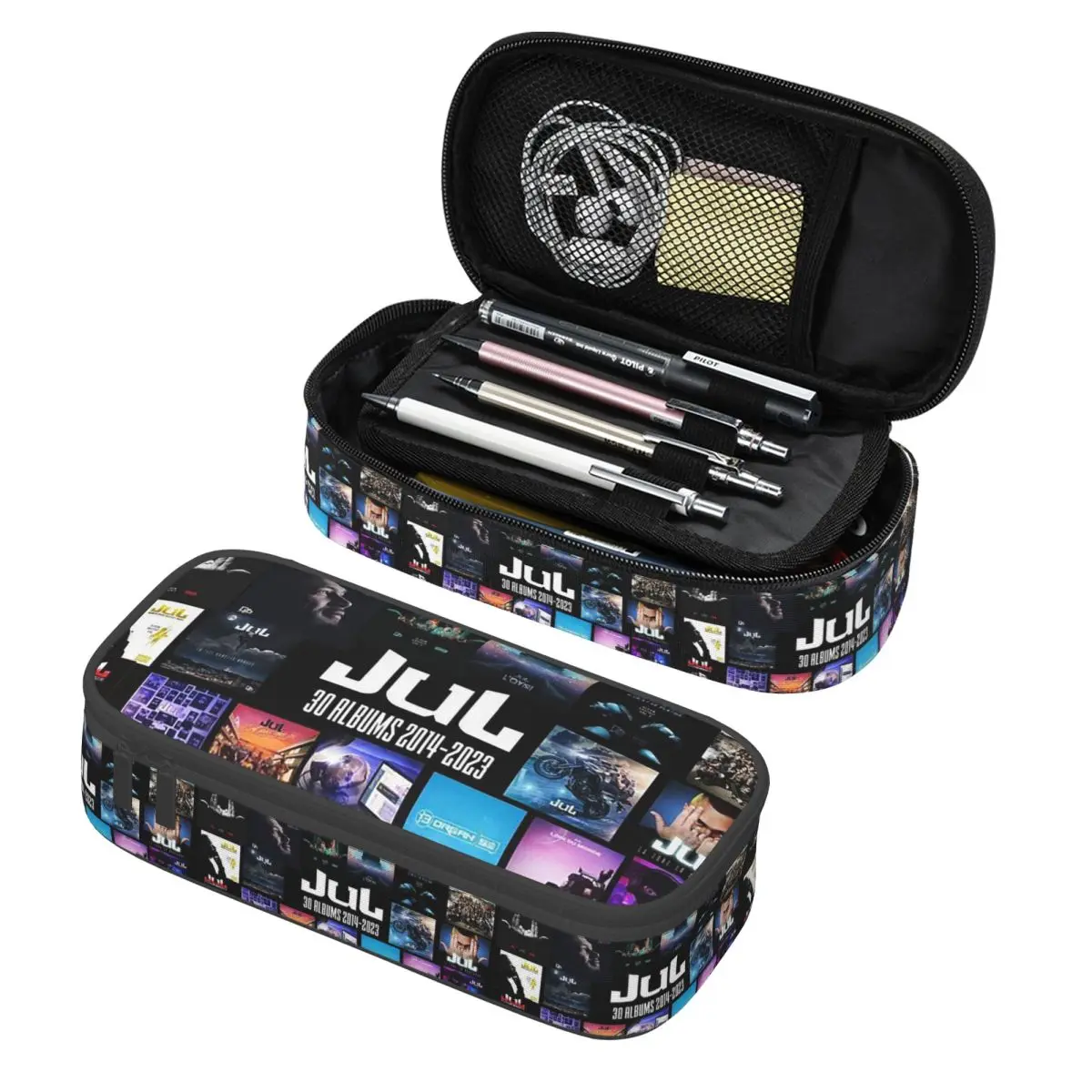 

Jul French Rapper Pencil Case Pencil Pouch Storage Stationery Supplies Large Capacity Pen Box Pencil Bag for Students