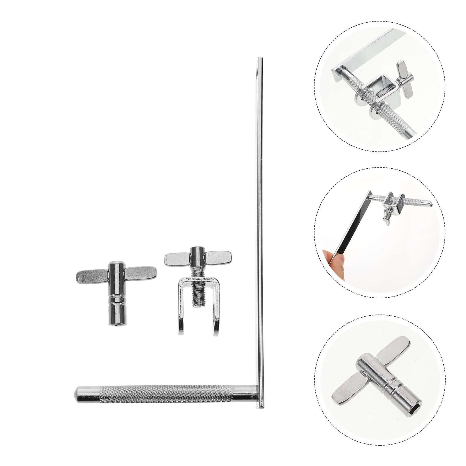 

Drum Cowbell Mount Clamp Adjustable Metal Holder for Bass Drum Percussion Hardware Accessory Cowbell Mount Cowbells Clamp
