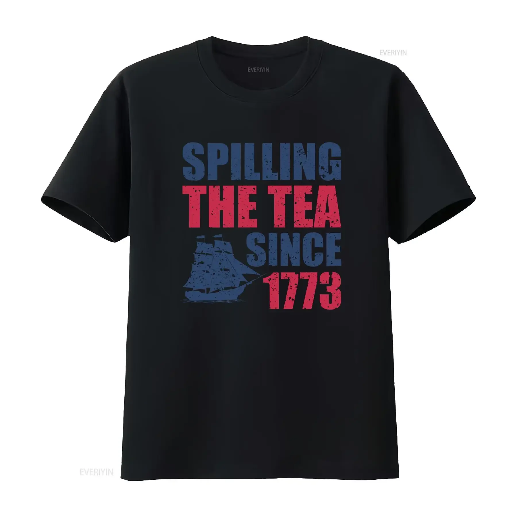 Spilling The Tea Since 1773 T Shirt History Teacher Funny Patriotic Lover vintage Washed Comfortable Casual designer clothes