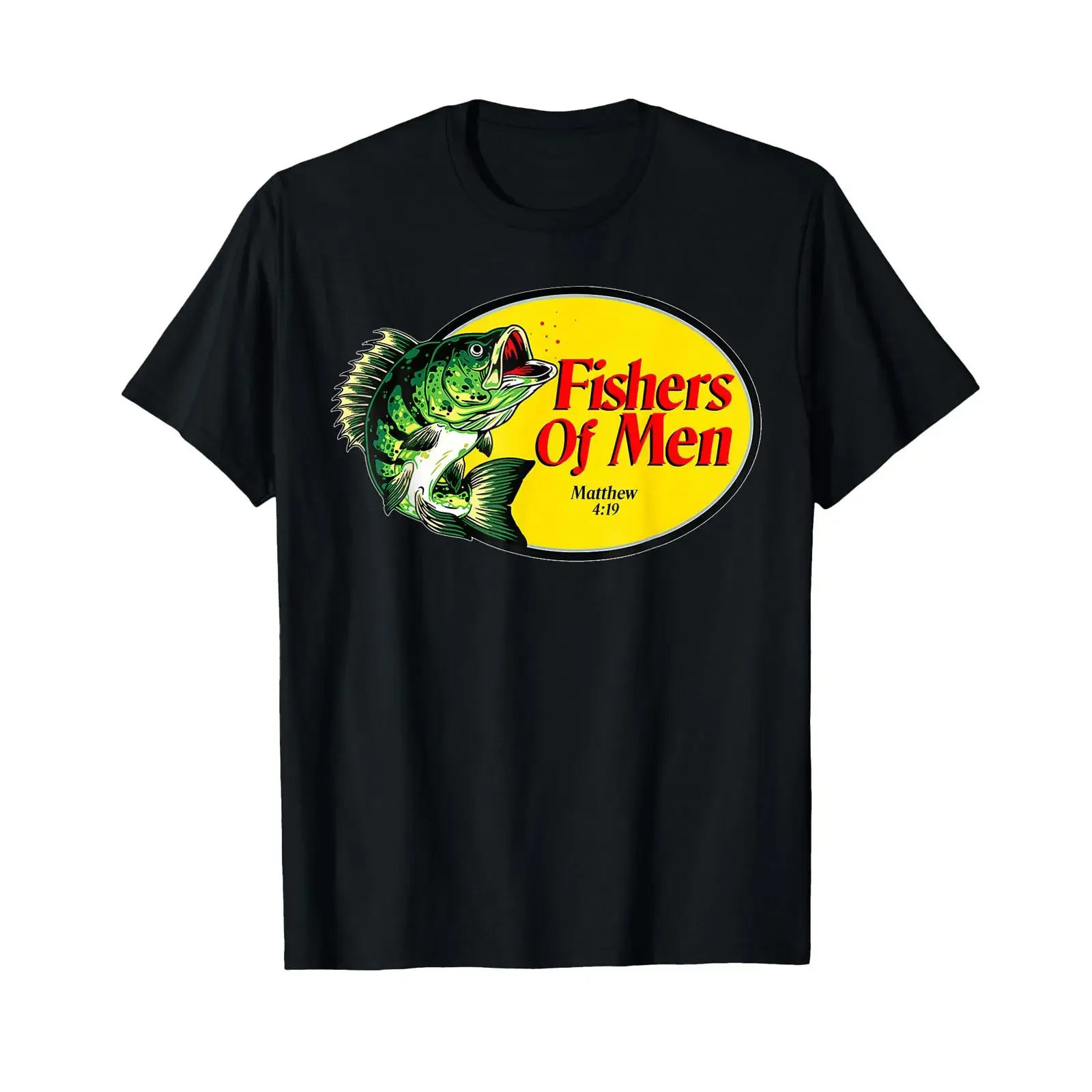 Fishers of Men Matthew 4 19 Christian Fishing Bible Verse T Shirt vintage Washed Comfortable Breathable Stylish graphic