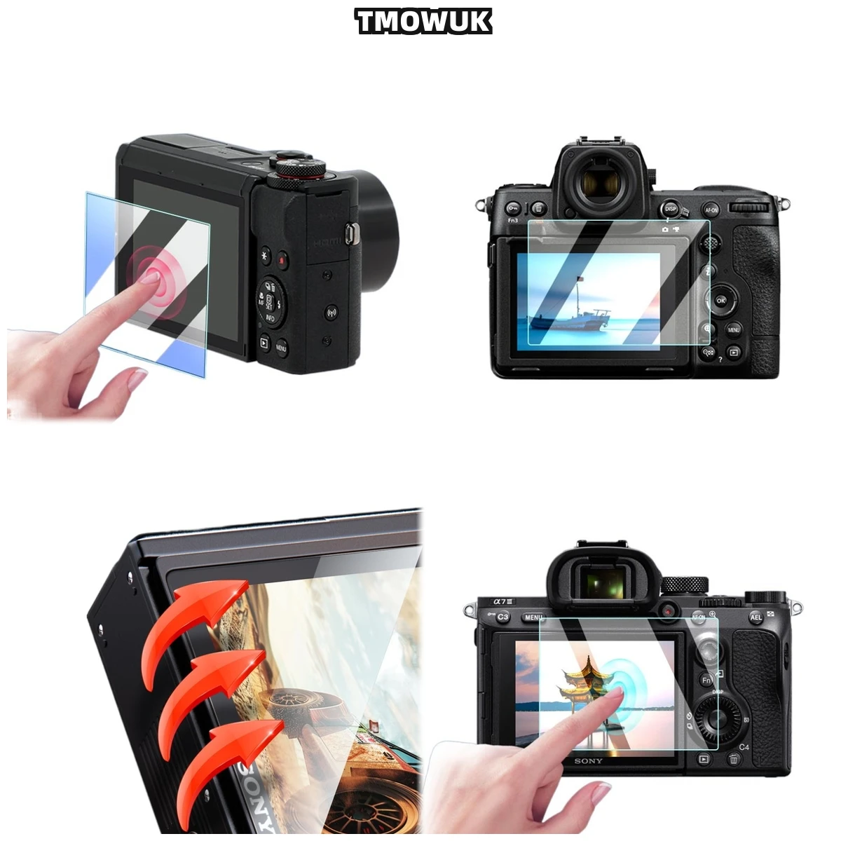 

For A7M4 A6700 A7C2 A7CR A7IV, 9H Hardness Screen Protector, Crystal Clear Protection Film