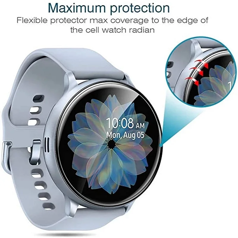 for Samsung Watch Active 2 44MM 40MM Screen Protector Full Protective Film for Samsung Galaxy Watch Active 2 Cover Foil