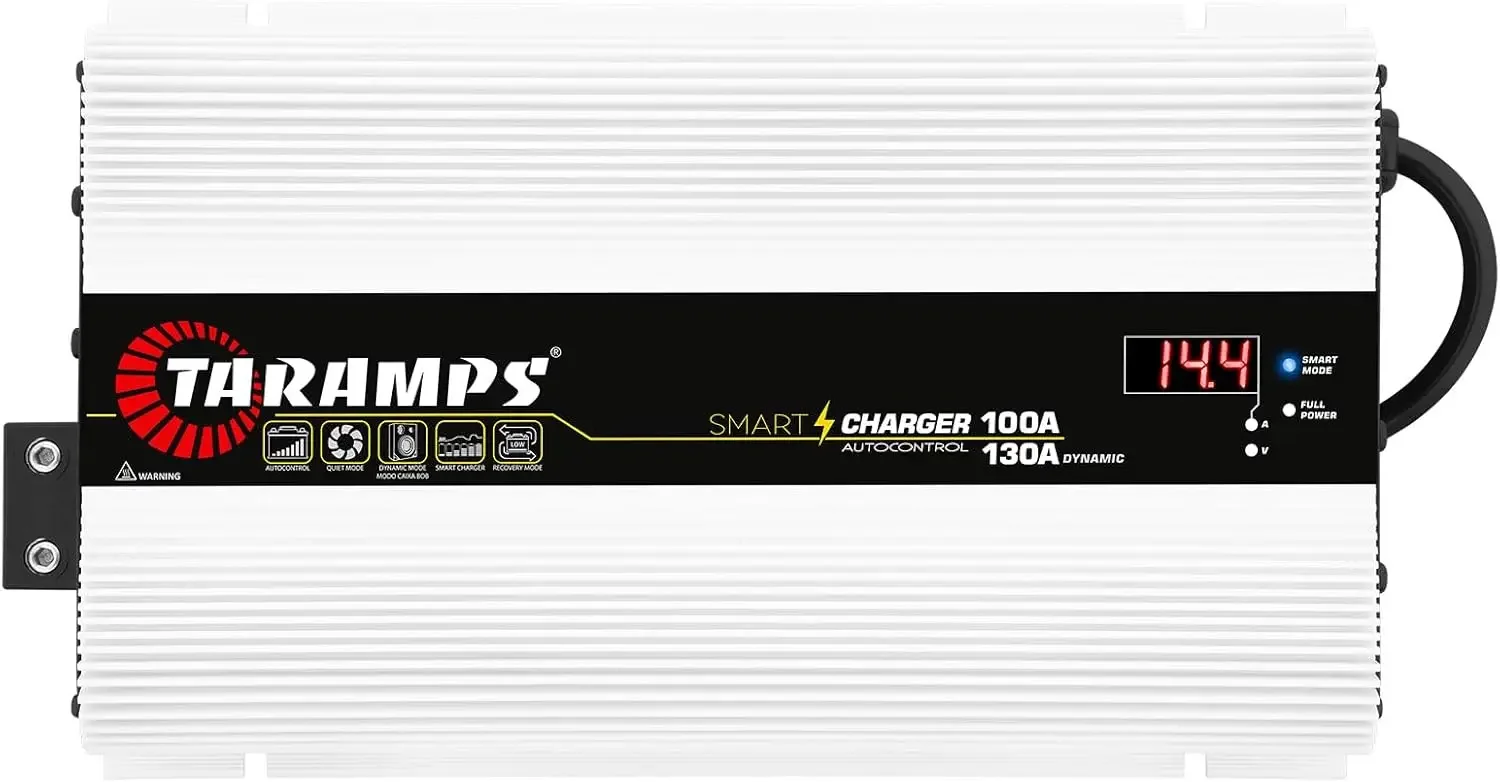 Smart Charger 100/130A Battery Charger 130A Dynamic Mode car Audio System Power Supply 1850 watts max Output Power bivolt Automa