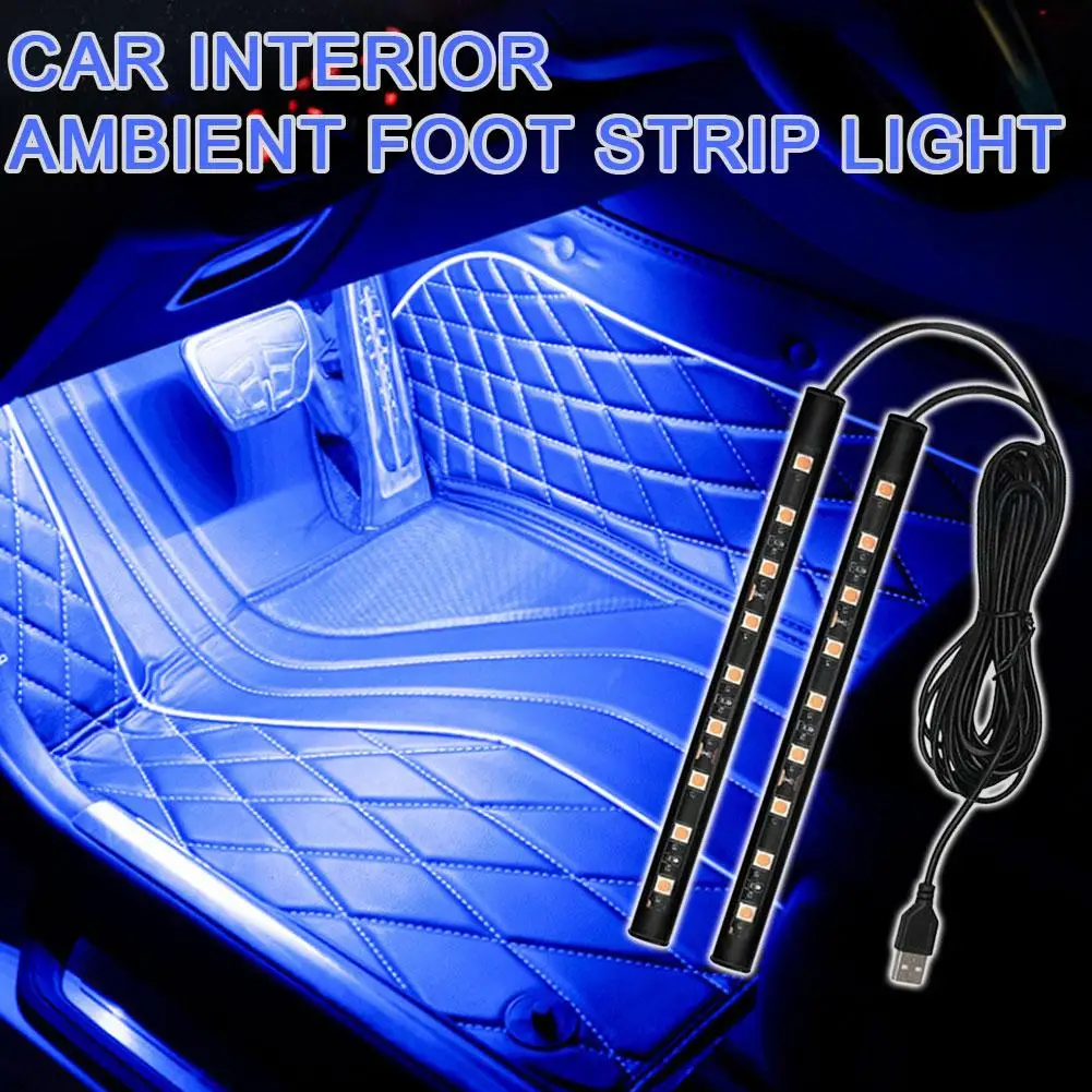 

Car LED Foot Lights 12V Interior Ambient Lights Strip Bulbs 17 18 Accessories Lamp Auto Cm Light Atmosphere Decorative K3R1