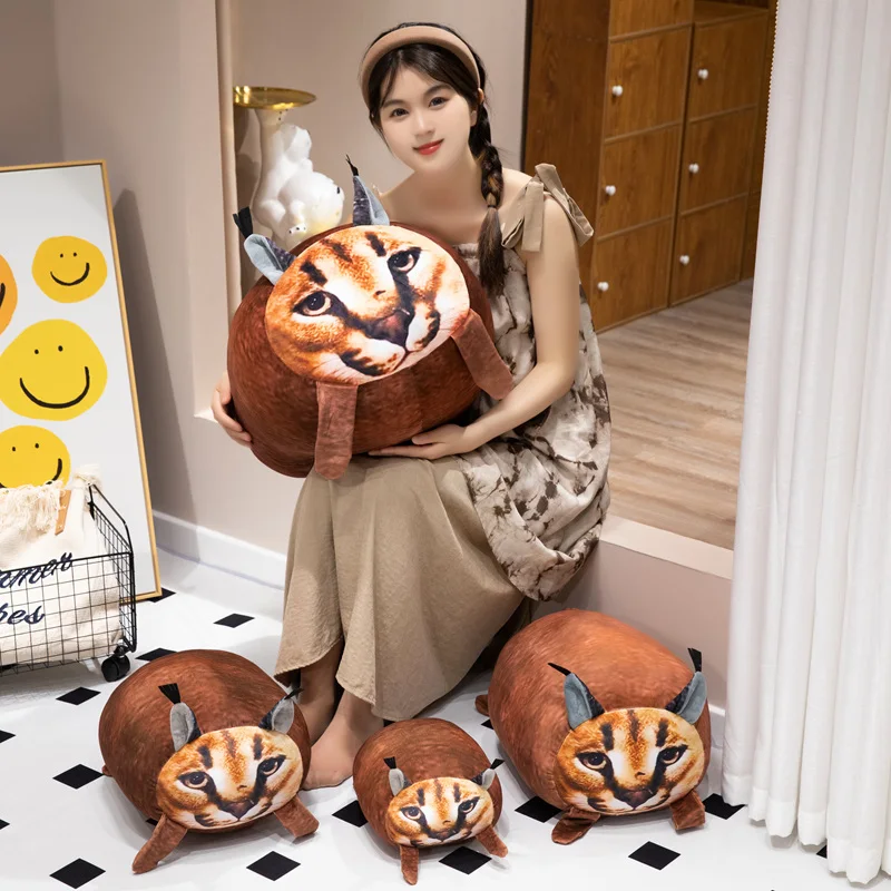 25/35/40/50cm Humorous Caracal Cat Pillow Simulation Raise A Floppa Plush Toy Funny Ugly Cat Stuffed Toy Kid Holiday Xmas Gift - view 6