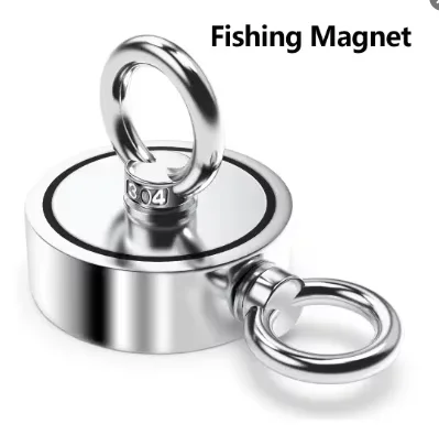 /60mm diameter fishing magnet, strong magnetic, very suitable for indoor and outdoor use to find keys, salvage treasu Imán