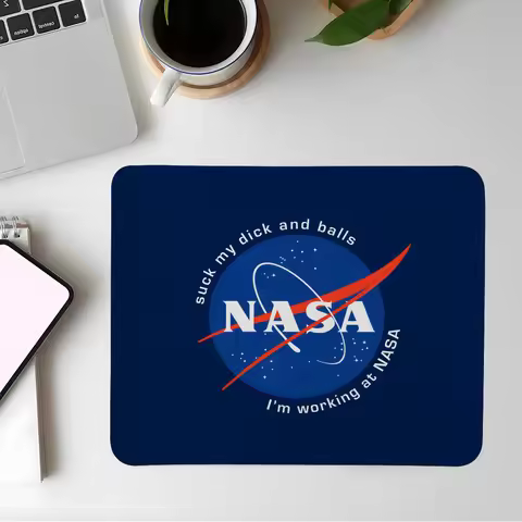N-Nasa Logo Cool Mouse Pad Gaming Esports Mousepad Laptop Computer Locking Edge Office Desk Mat Rubber Small Anti Slip Pad
