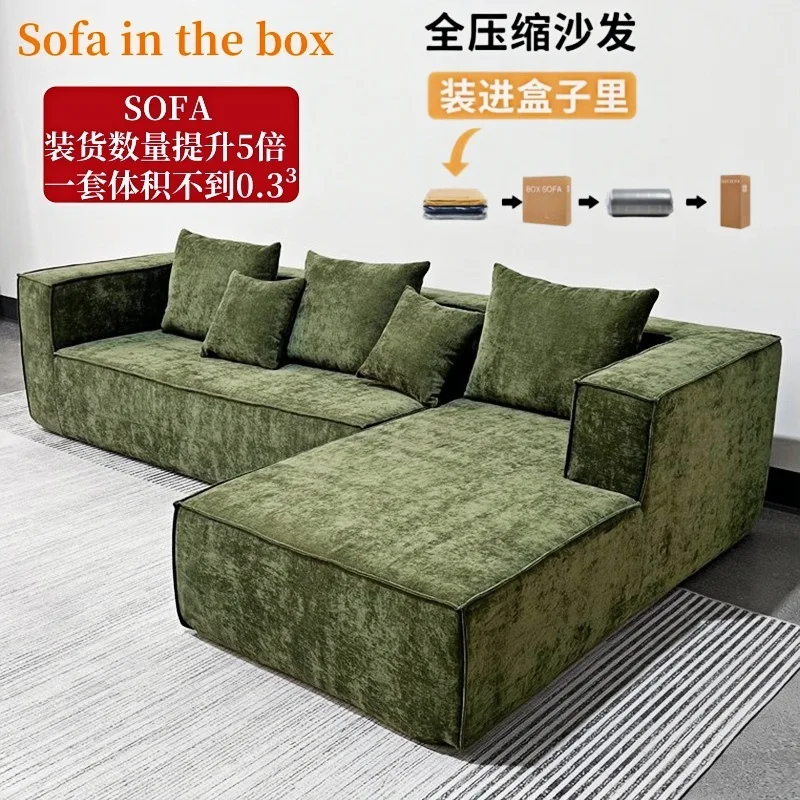 Coofull Cross-border E-commerce Minimalism One Seat Fabric Compressed Sofa with Sponge Filling for Living Room & Bedroom Use