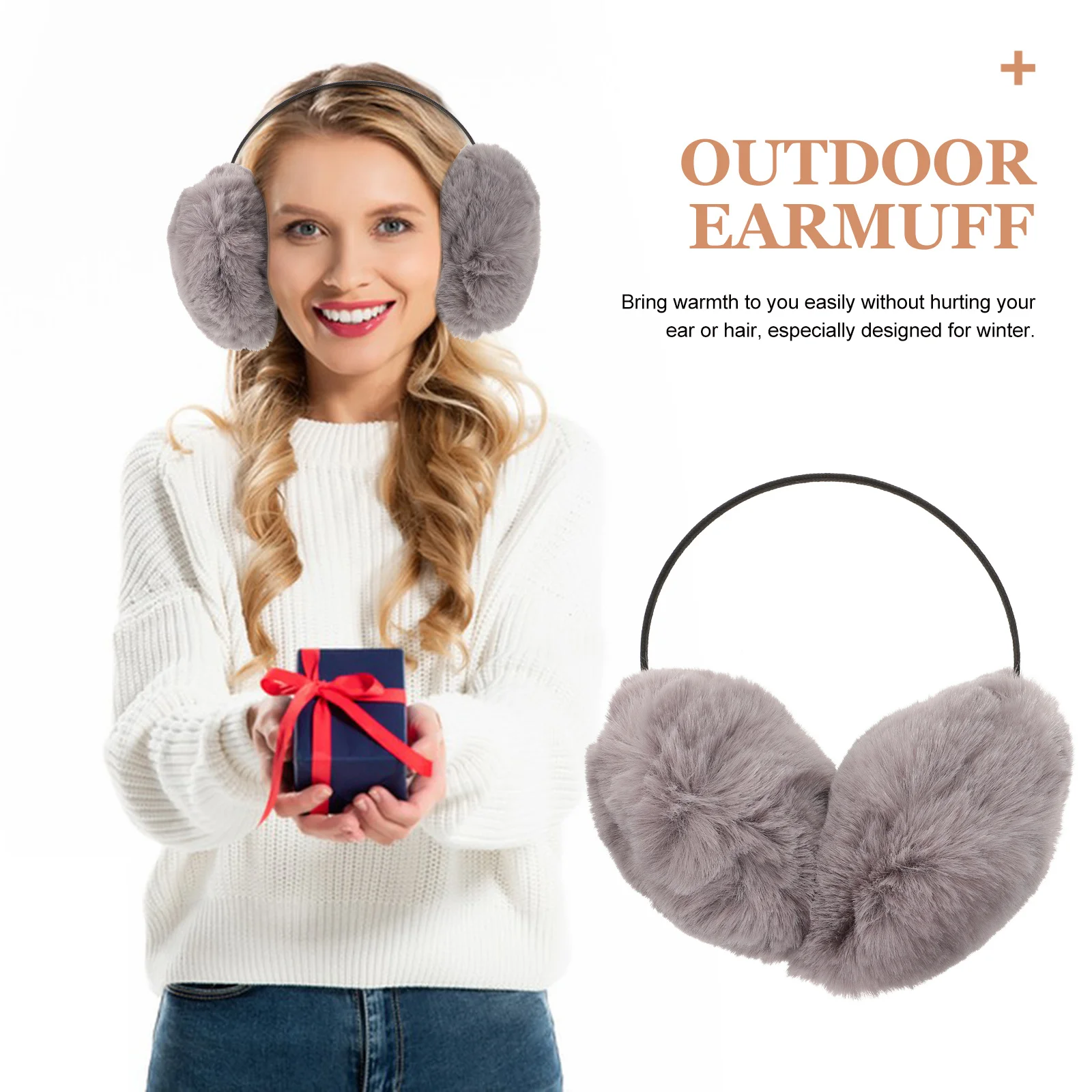 إفشل للشتاء النساء النساء الشتاء فروي الأذن دفئا في الهواء الطلق عقال دافئ الحرارية غطاء للأذنين غطاء للأذن #2