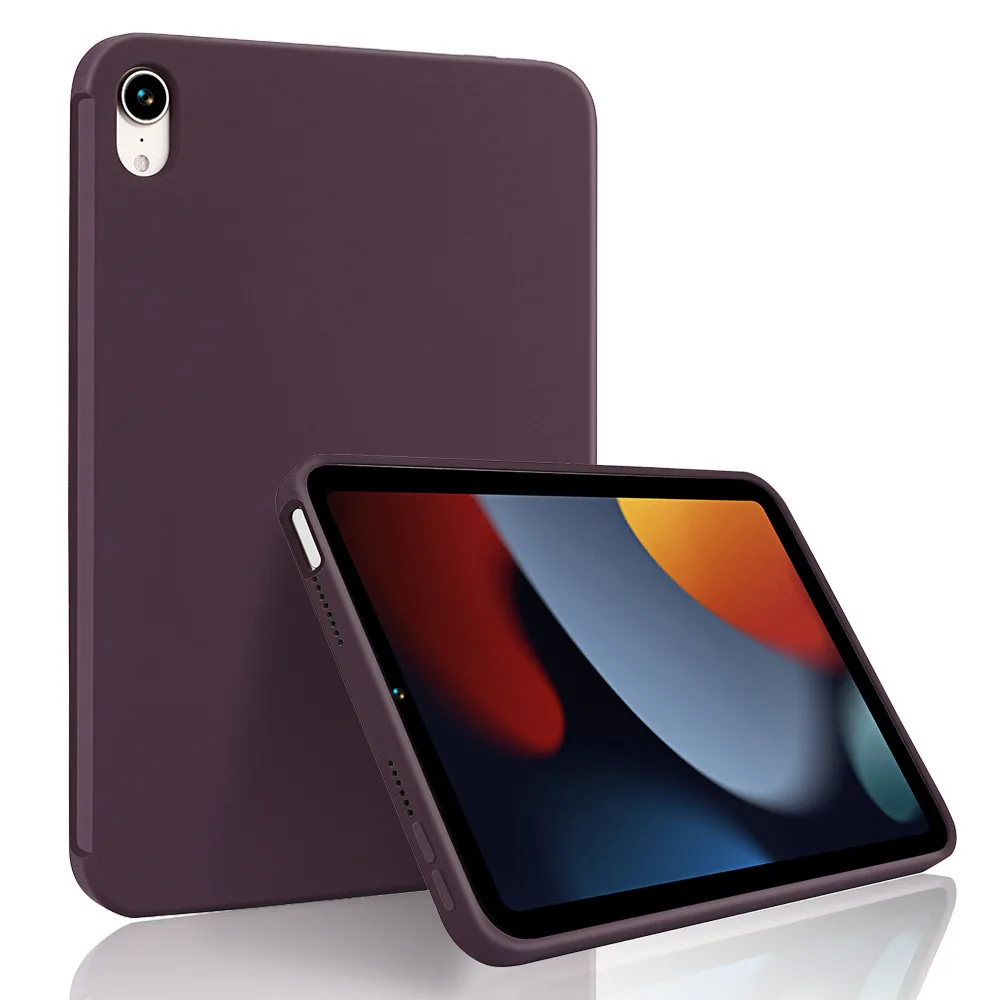 Casing Cangkang Pelindung iPad Silikon Cair Asli untuk 2021 iPad Mini6 untuk 2021 iPad Air4 iPad Pro11 iPad Pro12.9 Casing Penutup