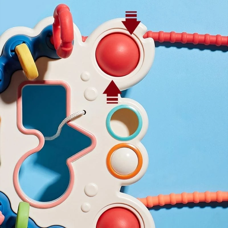 赤ちゃん感覚シリコーン引き紐おもちゃギフト 18 ヶ月以上の幼児男の子女の子 15UB