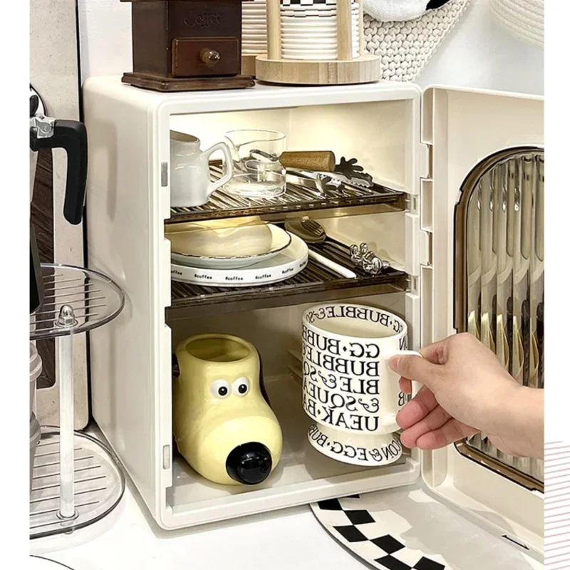 Magnetic Switch Storage Organizer Dustproof Insect-Proof Kitchen Items with Thickened Material for Easy Cleaning