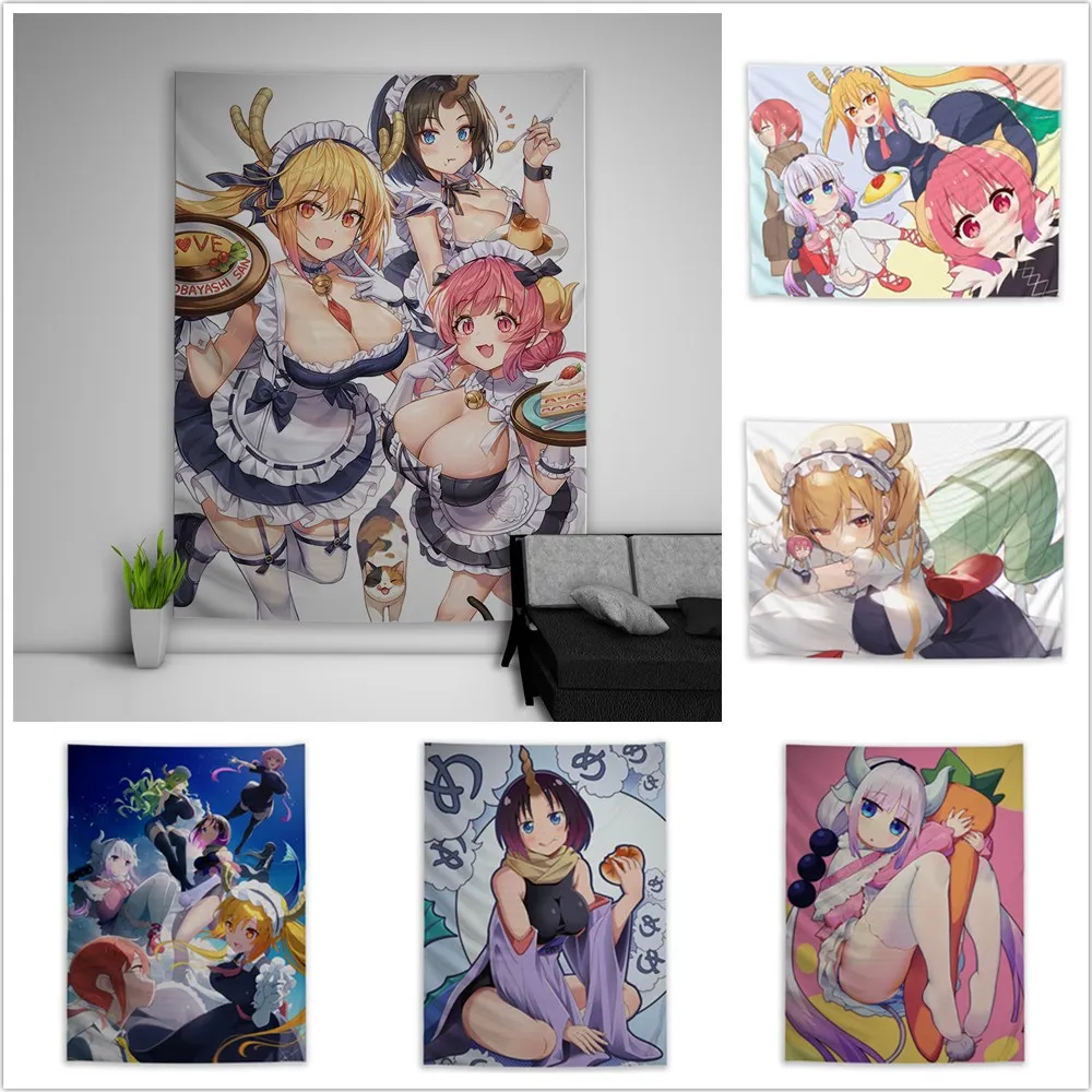 Anime Wall Pictures Living Kids Room Decor Canvas Painting Poster Wall Art Print Miss Kobayashi's Dragon Maid Tohru Kanna Kamui