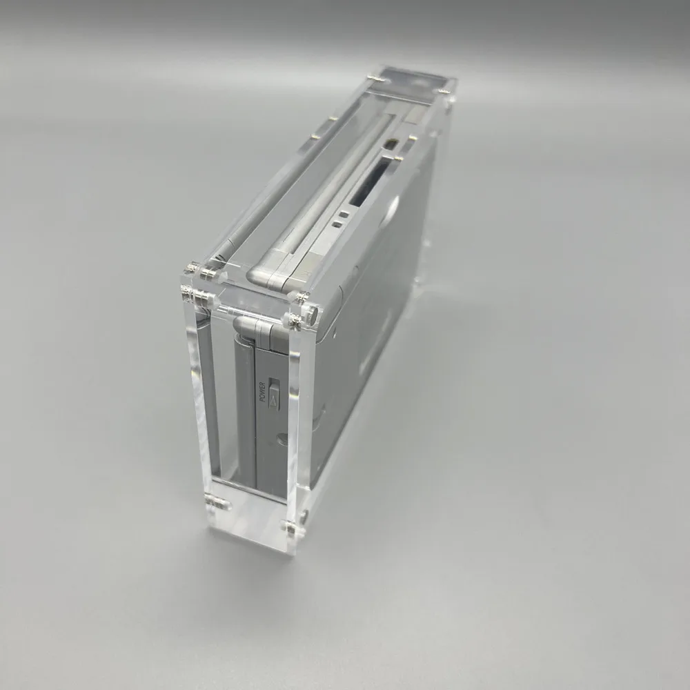 Caja de almacenamiento de consola con cubierta magnética acrílica de alta transparencia para Nintendo DS Lite DSL. Pague atención al modelo de su consola