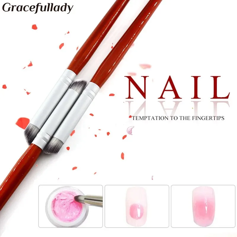 2 قطعة/المجموعة مسمار فرشاة فنية UV جل اللوحة رسم مانيكير القلم أدوات DIY ملحق الصباغ التدرج القلم مسمار اللوحة #3