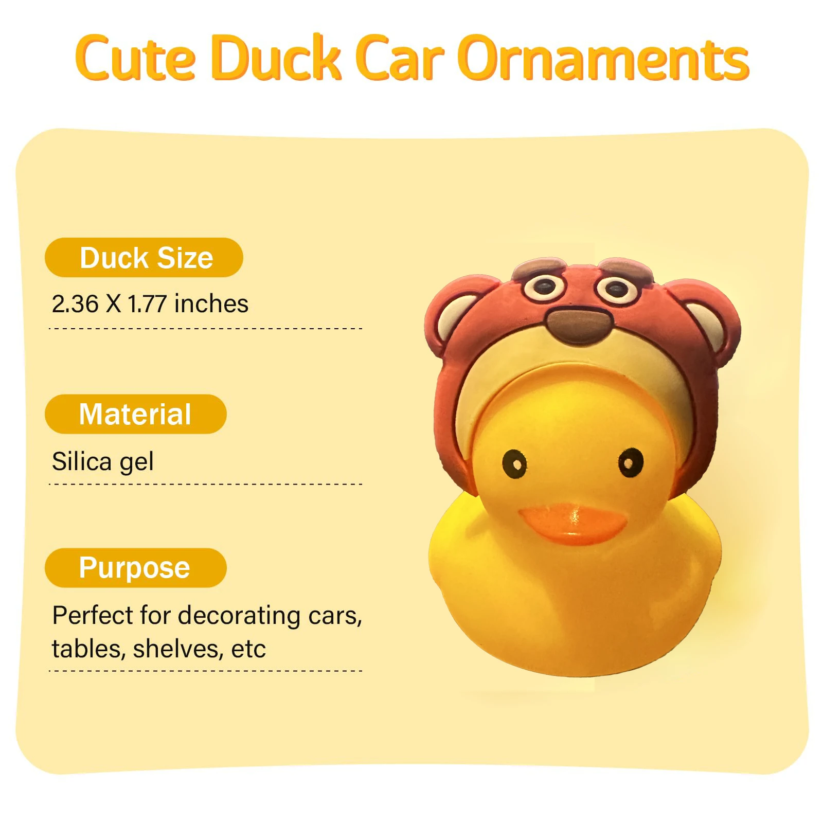 Rubber Duck Car Ornaments Yellow Duck Car Dashboard Decorations Jeep Ducking