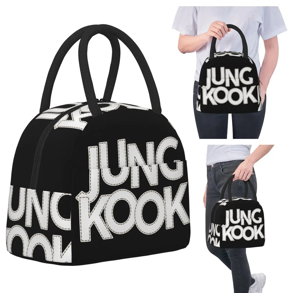 

Классический золотой альбом Jungkooks Kpop, изолированная сумка для обеда для женщин, офисный холодильник, термосумка для еды, герметичные коробки для завтрака