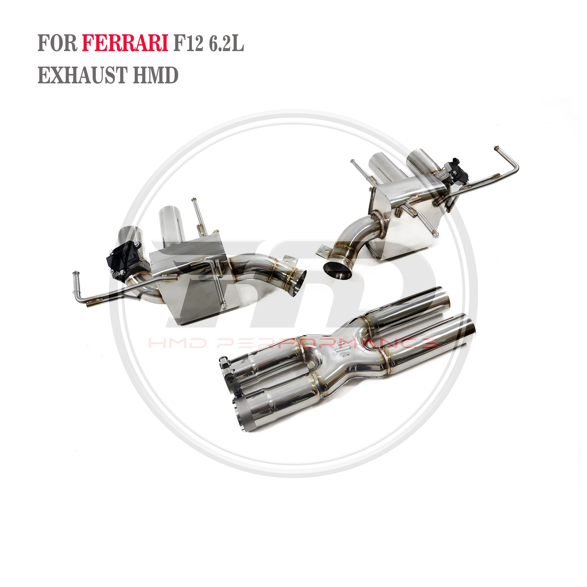 HMD Stainless Steel Exhaust System For Ferrari F12 Auto Custom Valve Muffler For Cars Modified Downpipe Tailpipe