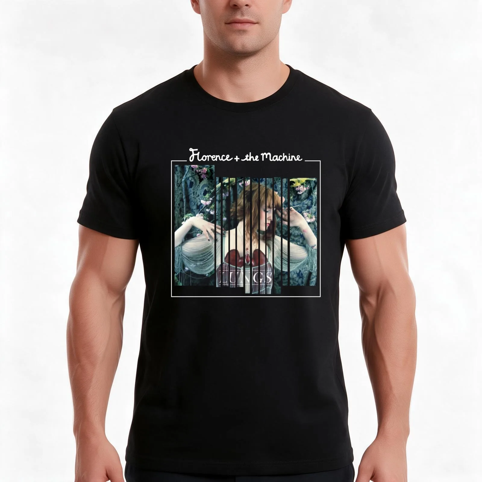 Florence and The Machine Lungs T-Shirt, Summer Casual Cotton Tee, Oversized Streetwear Tops, Vintage Graphic Print, 100% Cotton