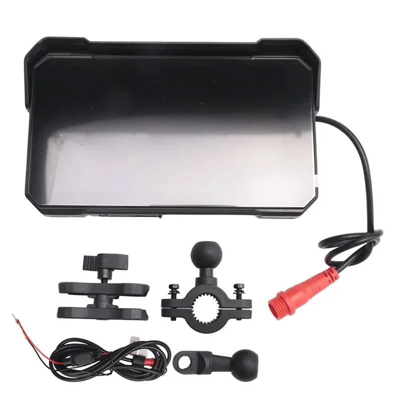 5 Inch Motorcycle Portable GPS Navigation Screen Wireless Carplay Android Auto IP68 Waterproof Display Bluetooth-ABQA