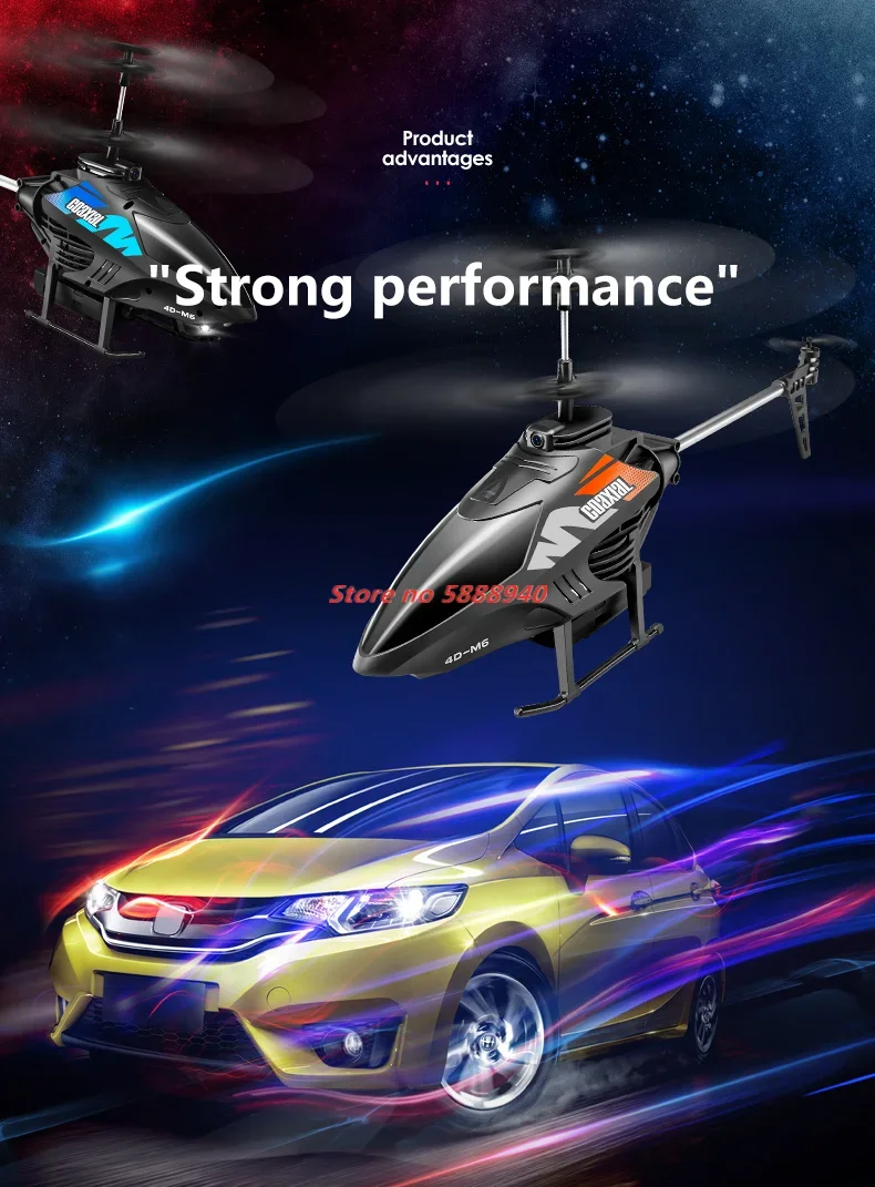 2.4G Smart Obstacle Avoidance 4K WIFI FPV MINI RC Helicopter 4K HD Camera Aircraft Toy LED Lighting WIFI FPV RC Helicopter Toys